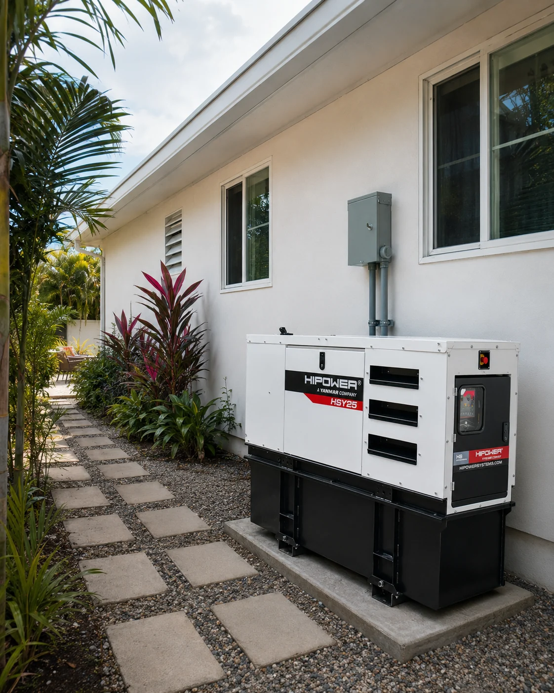HSY-25 instalado junto a sendero residencial